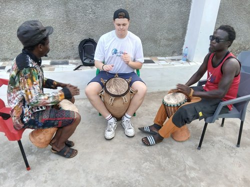 Drumming and dancing lessons with James from Edinburg, UK