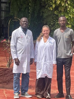 Cecielie with Vet drs at La Veterinary Hospital